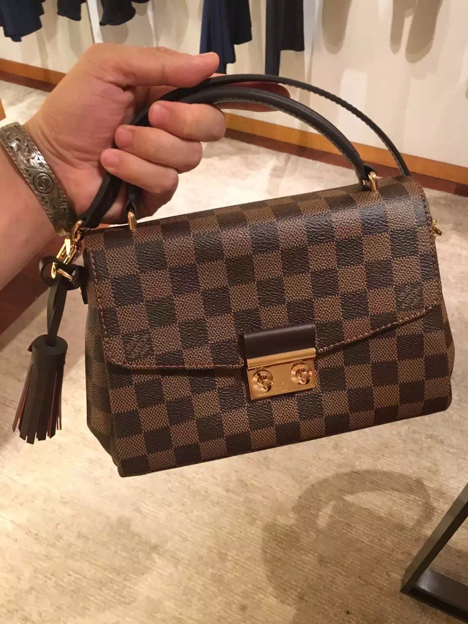 Louis Vuitton Damier Ebene Croisette Bag N53000